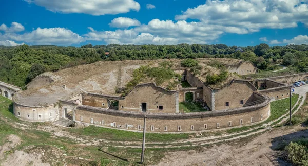 Fortificações Torno Komarno Eslováquia Com Abrigos Bombas Brechas Tiros Casamata — Fotografia de Stock