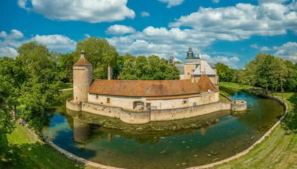 Aerial View Historic Monument Bannegon Castle France Border Berry Bourbonnais — Stock fotografie