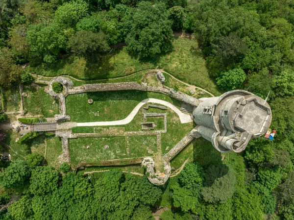 Flyg Top Markplan Utsikt Över Montlhery Slott Nära Paris Frankrike — Stockfoto