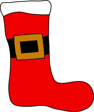 Noel Baba Noel Baba şirin çorap taşıyıcısı izole edilmiş. Geleneksel, Mutlu yıllar