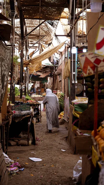 Mercado agrícola tradicional árabe na cidade de Hurghada — Fotografia de Stock