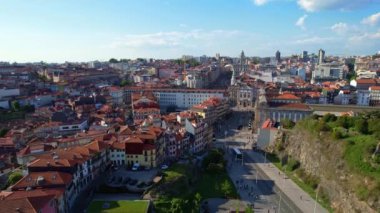 Aerial view of Porto city center, Portugal