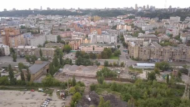 Das Stadtzentrum von Kiev, Bezirk Podol — Stockvideo