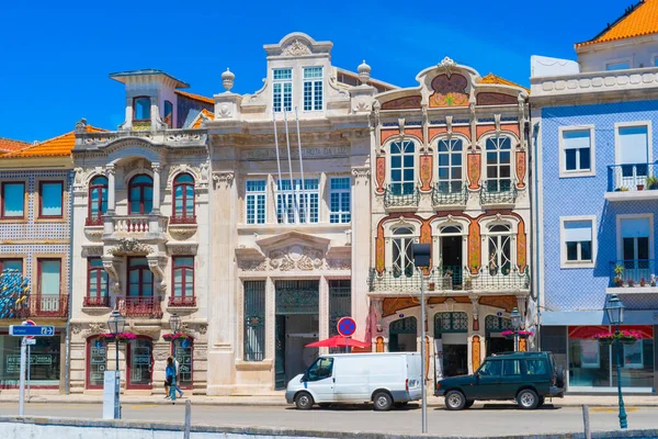 Şehir merkezindeki Aveiro şehrinin güzel yüzleri. Portekiz