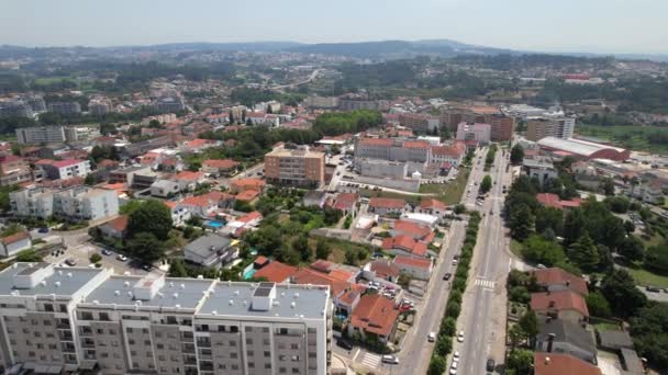 Aerial View Small Portuguese City Paredes Close Oporto North Region — ストック動画