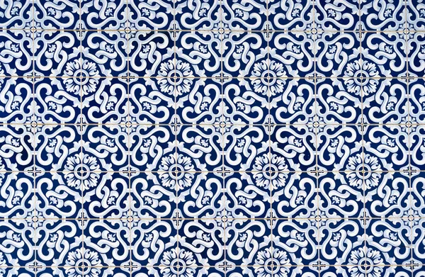 Geleneksel Portekizce ve İspanyolca klasik fayans mavi Azulejo arkaplanı