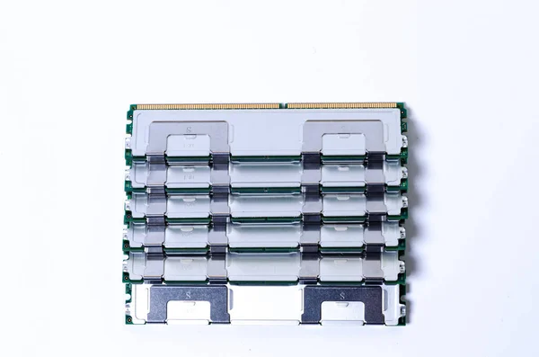 Tarjeta Memoria Del Ordenador Cerrar Socket Memoria Bordo Computadora Servir — Foto de Stock