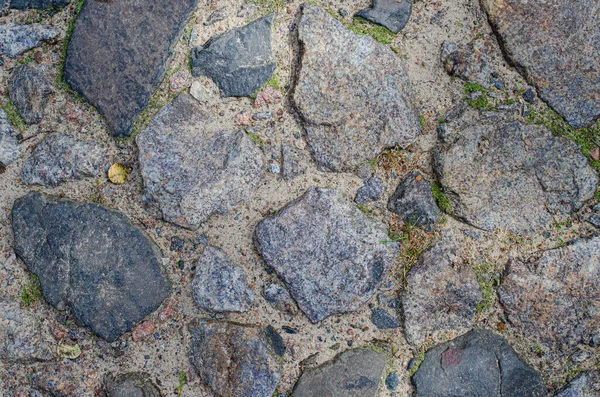 Block Steinboden Textur Hintergrund Steinblock Straßenbelag Detail Der Kopfsteinpflasterpfad Grunge — Stockfoto