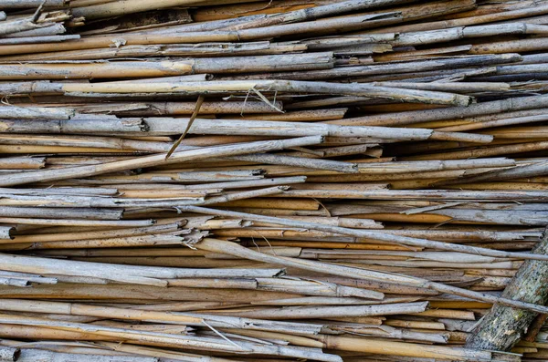 Struttura Del Tetto Paglia Una Vecchia Capanna — Foto Stock