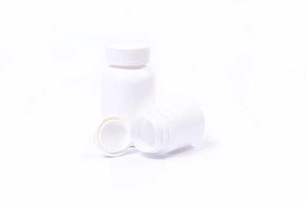 Suplemento Píldoras Con Medicina Botella Atención Médica Médico Vista Superior — Foto de Stock