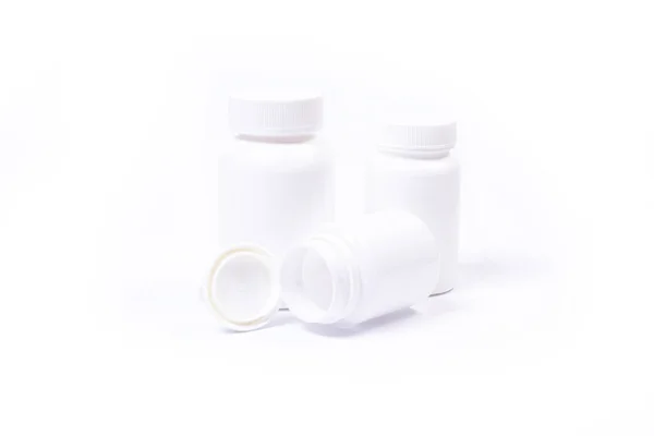 Suplemento Píldoras Con Medicina Botella Atención Médica Médico Vista Superior — Foto de Stock