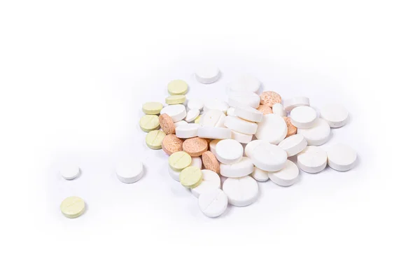 Лекарственные Таблетки Пограничного Фона Красочные Таблетки Капсулы — стоковое фото