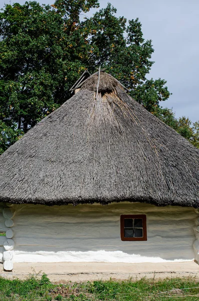 Forntida Traditionell Ukrainska Landsbygden Hus Pyrohiv Pirogovo Nära Kiev Ukrain — Stockfoto