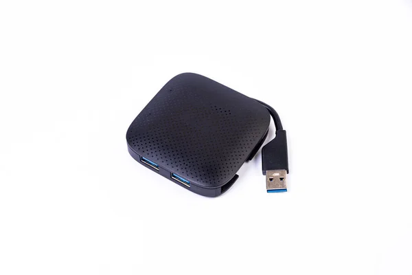Usb Type Adapter Hub Various Accessories Pendrives Hdmi Ethernet Vga — Stock Photo, Image