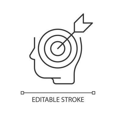 Kesin bilgi doğrusal simgesi. Kesinlikle doğru ve doğru bir bilgi. Öğrenme ve eğitim. İnce çizgi özelleştirilebilir illüstrasyon. Contour sembolü. Vektör izole çizim. Düzenlenebilir vuruş