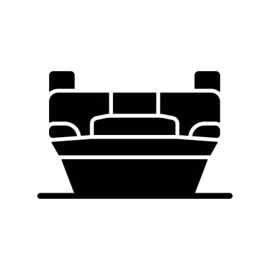 Yuvarlanan siyah kabartma simgesi. Araba çatıda takla atıyor. Araç dengesini kaybediyor. Kafa kafaya çarpışma. Yüksek çatı direnci ezer. Beyaz uzayda siluet sembolü. Vektör izole illüstrasyonu