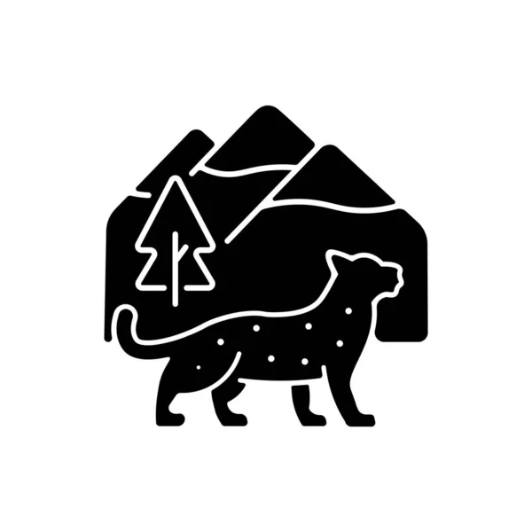 Символ Снежного Барса Дикое Животное Живущее Непале Хищник Гималайской Экосистемы — стоковый вектор