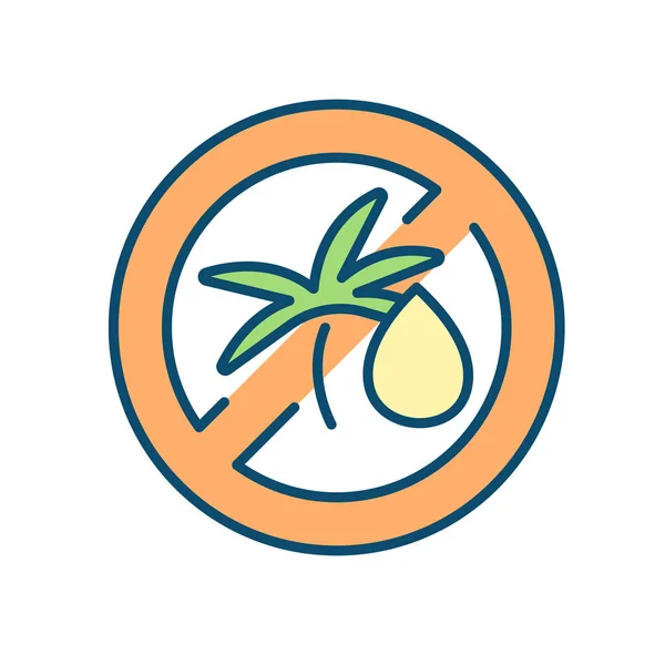 Уникайте Значка Кольору Пальмового Масла Rgb Зменшення Споживання Харчових Консервантів — стоковий вектор