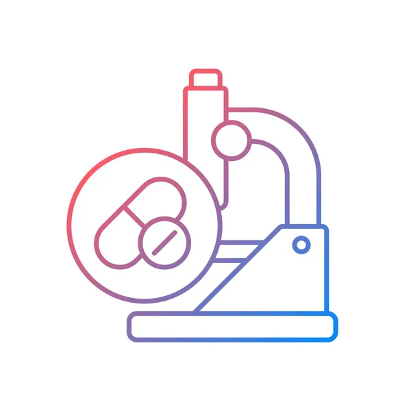 Testing Drugs Gradient Linear Vector Icon Potential Treatment Development Studying — Stock Vector