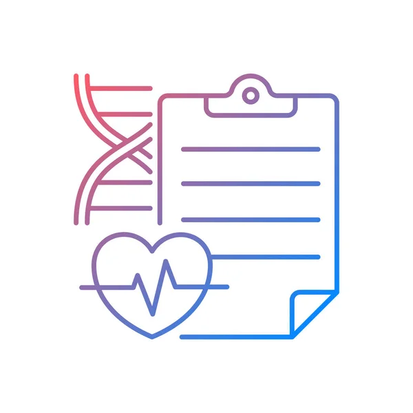 Medición Resultados Gradiente Icono Vector Lineal Determinación Resultados Ensayos Clínicos — Vector de stock