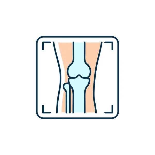 Arthritis Rgb Farbsymbol Darstellung Von Gelenkdeformationen Arthrose Diagnose Medizinische Bildgebung — Stockvektor