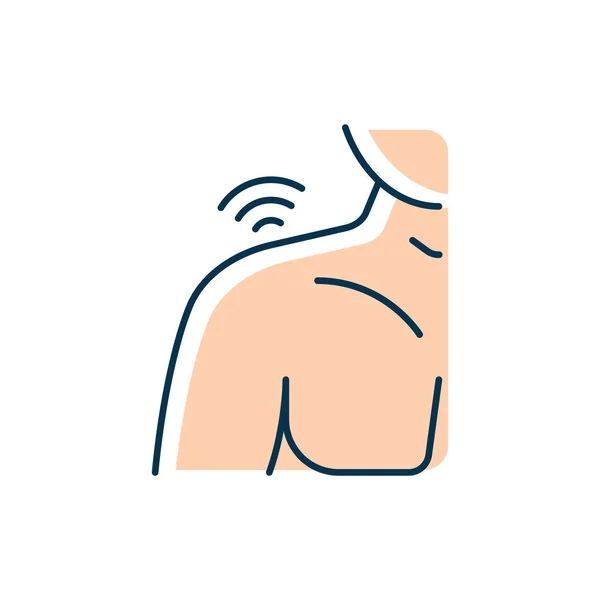 Ombro Reumatismo Ícone Cor Rgb Processo Inflamatório Deformidade Das Articulações —  Vetores de Stock