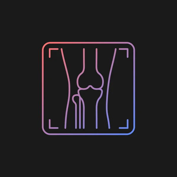 Arthritis Ray Gradient Vector Icon Dark Theme Joint Deformity Depiction — Stock Vector