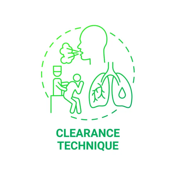 Clearance Technique Green Gradient Concept Icon Pulmonary Rehabilitation Abstract Idea — Stock Vector