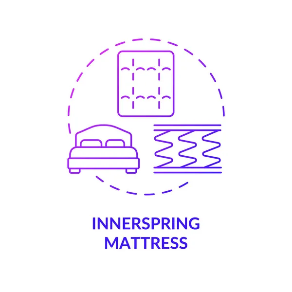 Innerspring Matras Paars Gradiënt Concept Icoon Algemeen Matras Type Abstract — Stockvector