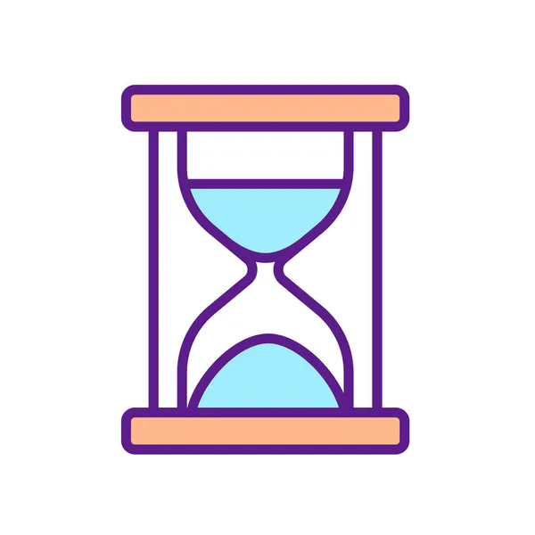 Courglass Rgb Color Icon Время Измерения Продолжительности Управление Временем Необратимая — стоковый вектор