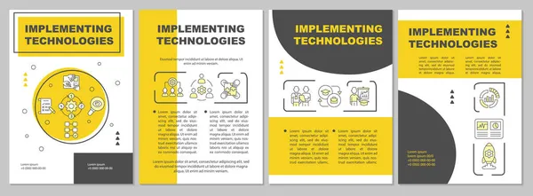 Integração Tecnologias Modelo Brochura Execute Plano Inovador Folheto Brochura Impressão —  Vetores de Stock