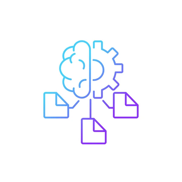 Icône Vectorielle Linéaire Gradient Apprentissage Automatique Algorithmes Informatiques Application Intelligence — Image vectorielle