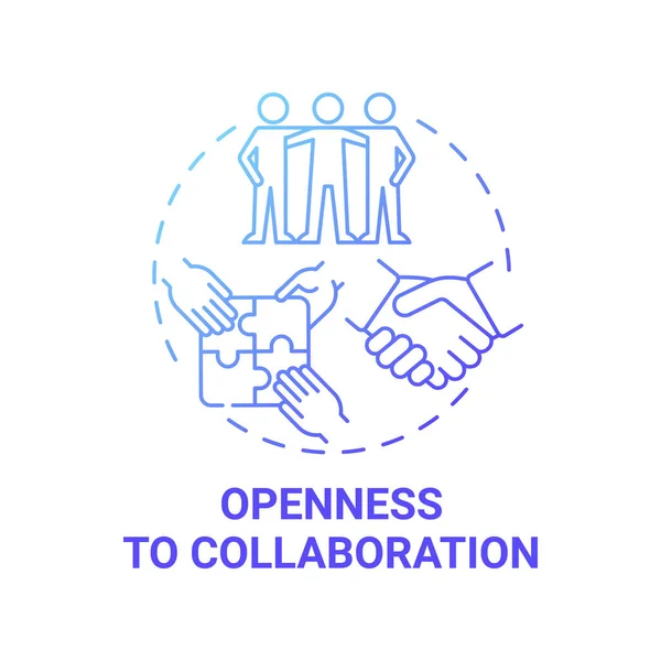 Άνοιγμα Στο Εικονίδιο Concept Blue Grade Συνεργασίας Επιχειρηματίας Χαρακτηριστική Αφηρημένη — Διανυσματικό Αρχείο