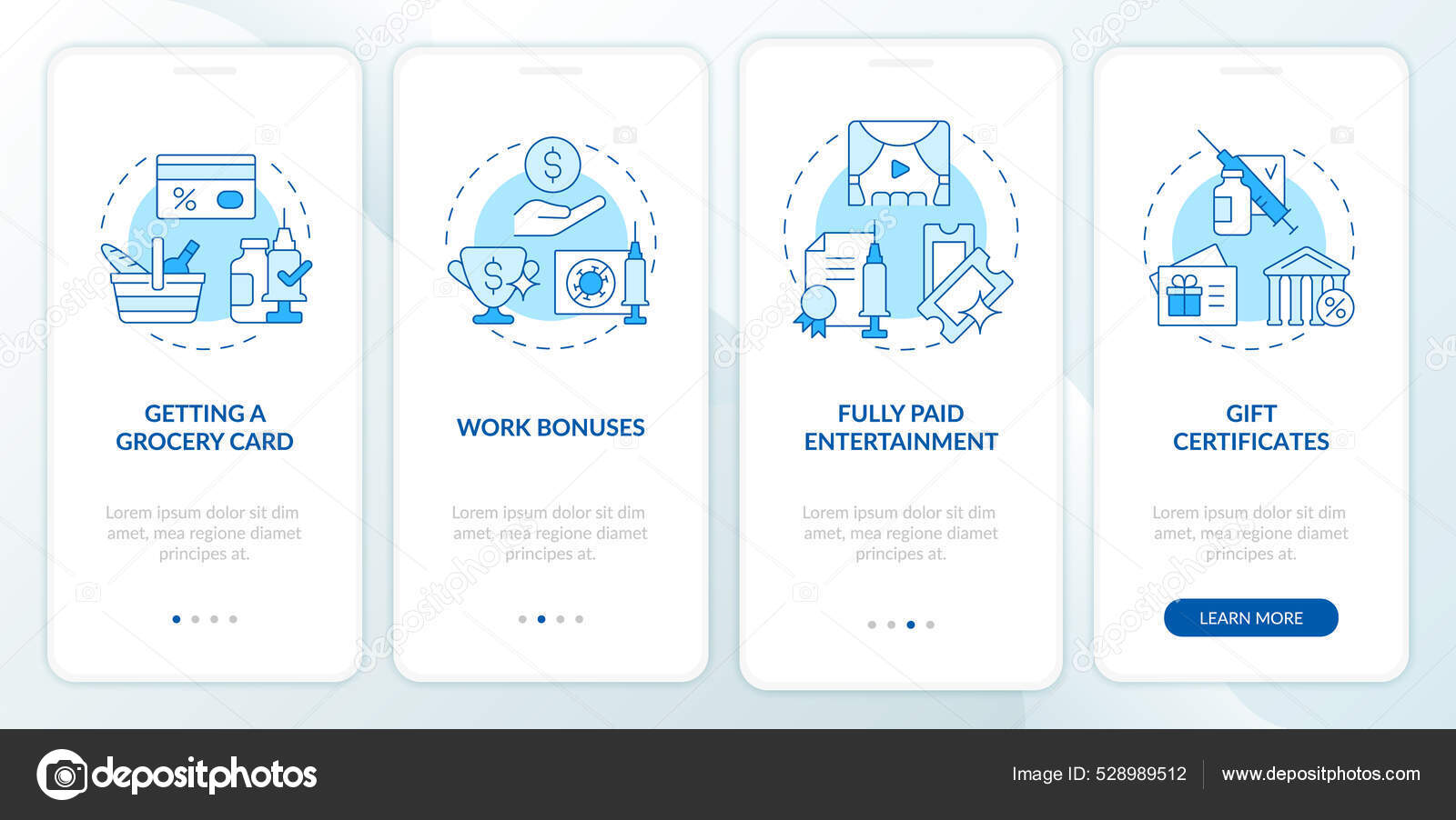 予防接種のインセンティブオンボーディングモバイルアプリページ画面 ギフト券は概念との4つのステップのグラフィック指示を歩く リニアカラーイラスト付きguiベクトルテンプレート ストックベクター C Bsd 予防接種のインセンティブオンボーディングモバイルアプリページ画面 ギフト券は概念との4つのステップのグラフィック指示を歩く リニアカラーイラスト付きguiベクトルテンプレート ストックベクター C Bsd