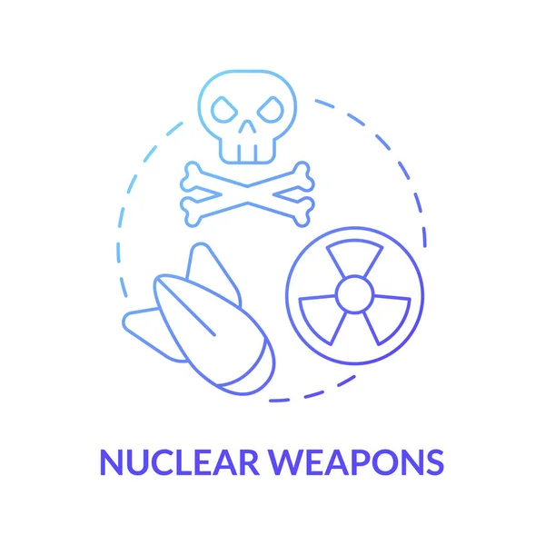 Armas Nucleares Icono Concepto Gradiente Azul Uso Energía Nuclear Idea — Archivo Imágenes Vectoriales