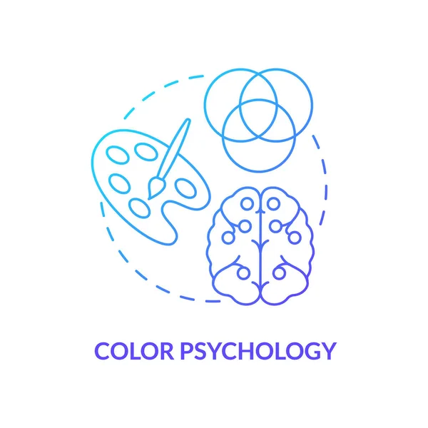 Studio Delle Tonalità Icona Del Concetto Psicologia Del Colore Impatto — Vettoriale Stock