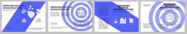 Modèle Brochure Sur Infrastructure Partage Vélos Avantages Pour Santé Brochure — Image vectorielle
