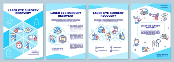 Modello Brochure Recupero Chirurgia Oculare Laser Miglioramento Della Vista Volantino — Vettoriale Stock