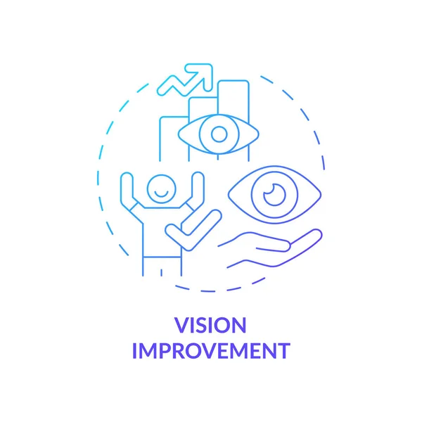 Ícone Conceito Gradiente Melhoria Visão Procedimento Mais Eficaz Processo Cura —  Vetores de Stock