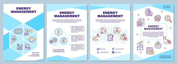 Modelo Brochura Gestão Energética Recursos Energéticos Desenho Impressão Livreto Com — Vetor de Stock