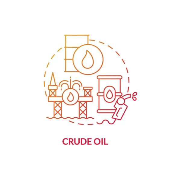 Rohöl Rotes Gradienten Konzept Symbol Fossile Brennstoffe Nicht Erneuerbare Energiequellen — Stockvektor