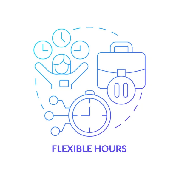 Flexibel Werkschema Concept Icoon Flextime Werkdag Beginnen Eindigen Vrijheid Abstracte — Stockvector