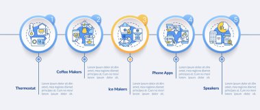 Günlük otomasyon çemberi bilgi şablonu örnekleri. Veri görselleştirmesi 3 adımda. İşlem zaman çizelgesi bilgi şeması. Satır simgeleriyle çalışma akışı düzeni. Lato Kalın, Düzenli yazı tipleri kullan