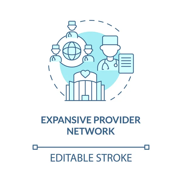 Expansief Provider Netwerk Turquoise Concept Icoon Stevige Vergoeding Plan Abstract — Stockvector