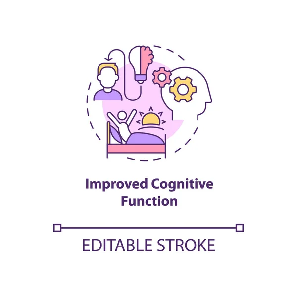 Icona Del Concetto Funzioni Cognitive Migliorata Svegliati Presto Mattina Idea — Vettoriale Stock