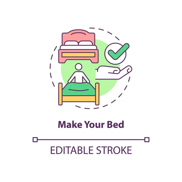 Make Your Bed Concept Icon Housekeeping Morning Routine Abstract Idea — Stock Vector