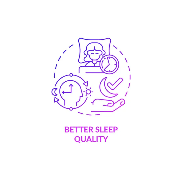 Jobb Alvás Minőségű Lila Gradiens Koncepció Ikon Változó Alvási Minta — Stock Vector
