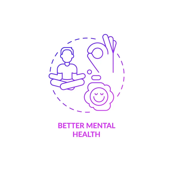 Better Mental Health Purple Gradient Concept Icon Wake Early Keep — 图库矢量图片