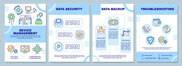Modelo Brochura Serviços Informáticos Solução Problemas Desenho Impressão Livreto Com —  Vetores de Stock