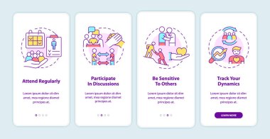 Mobil uygulama ekranındaki destek grubundan en çok alan. Doğrusal kavramlarla dolu dört adımda grafik talimatları uygula. UI, UX, GUI şablonu. Kullanılan sayısız Pro-Kalın, Düzenli yazı tipleri